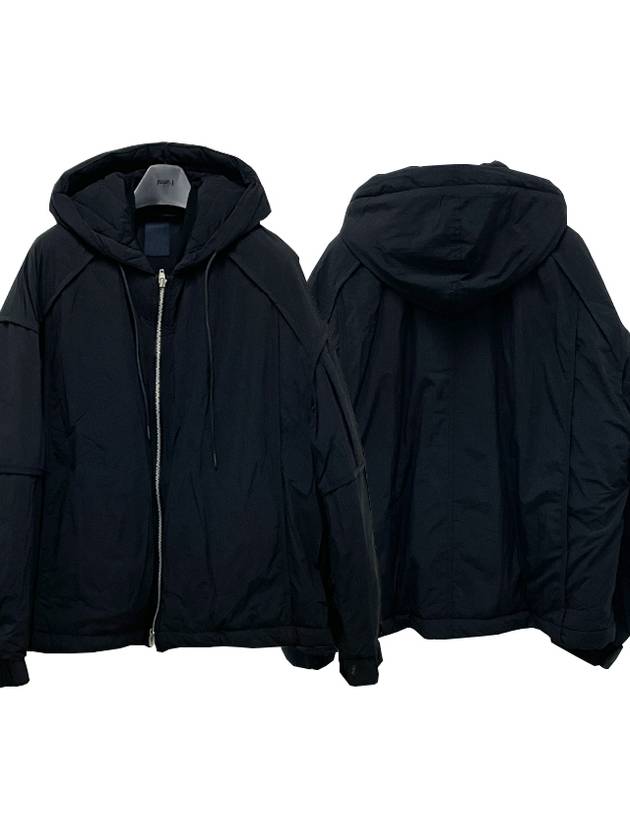 Nylon hooded zip-up jumper black JC3941P315 - JUUN.J - BALAAN 1