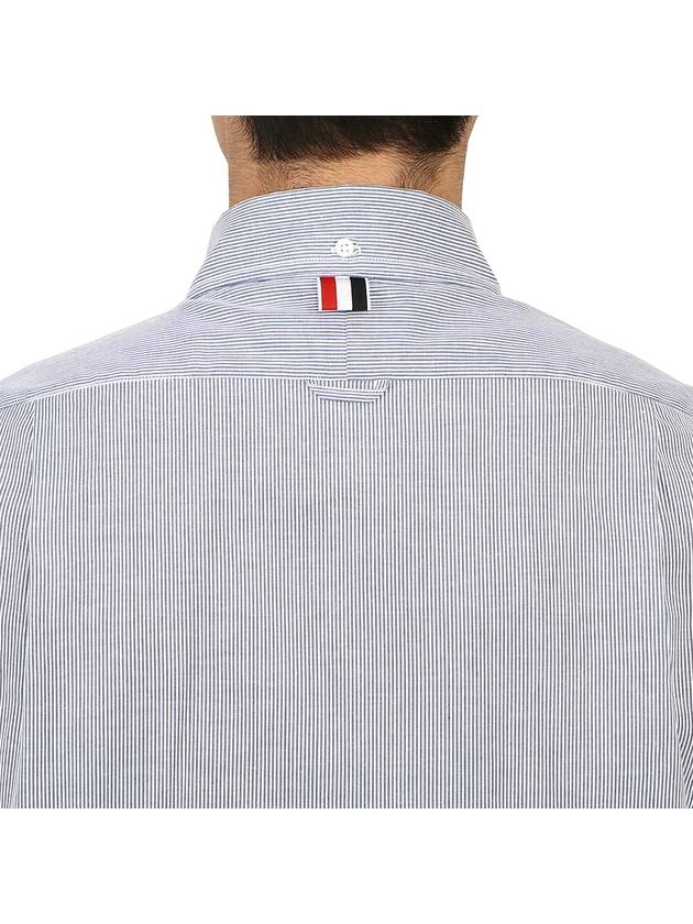 Men's Pincode Armband Short Sleeve Shirt Navy - THOM BROWNE - BALAAN 10