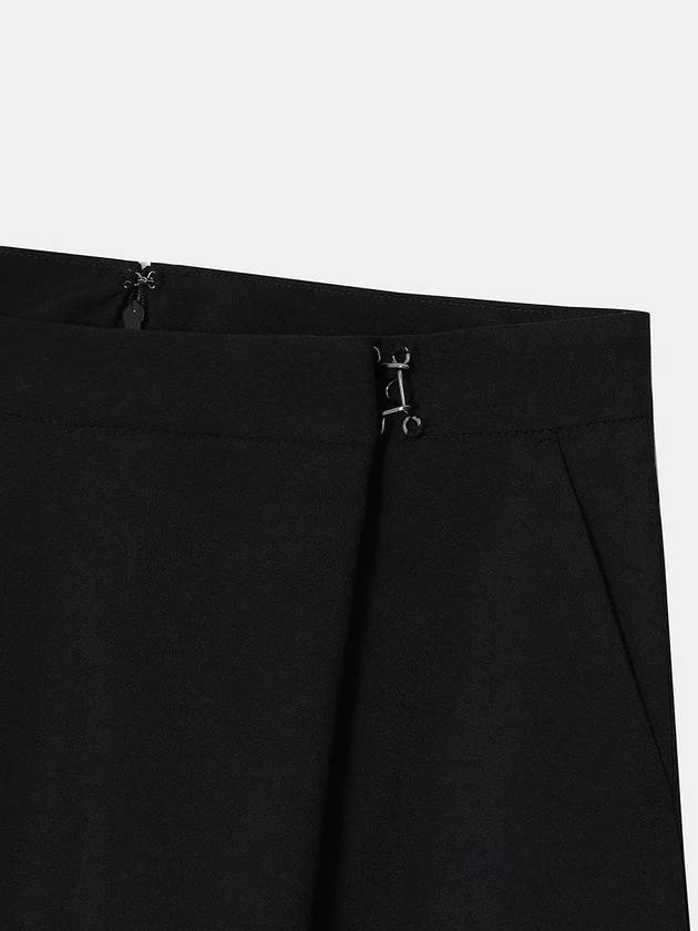 Multi-Pleated Flared A Line Skirt Black - NOIRER FOR WOMEN - BALAAN 5