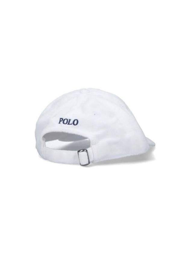 Pony Logo Cotton Terry Ball Cap White - POLO RALPH LAUREN - BALAAN 3