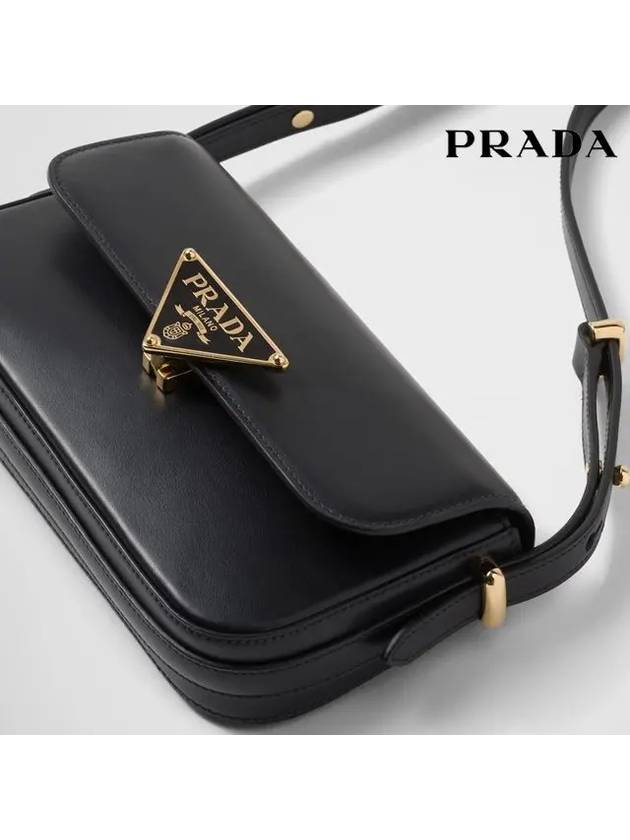 Leather Shoulder Bag Black - PRADA - BALAAN 7