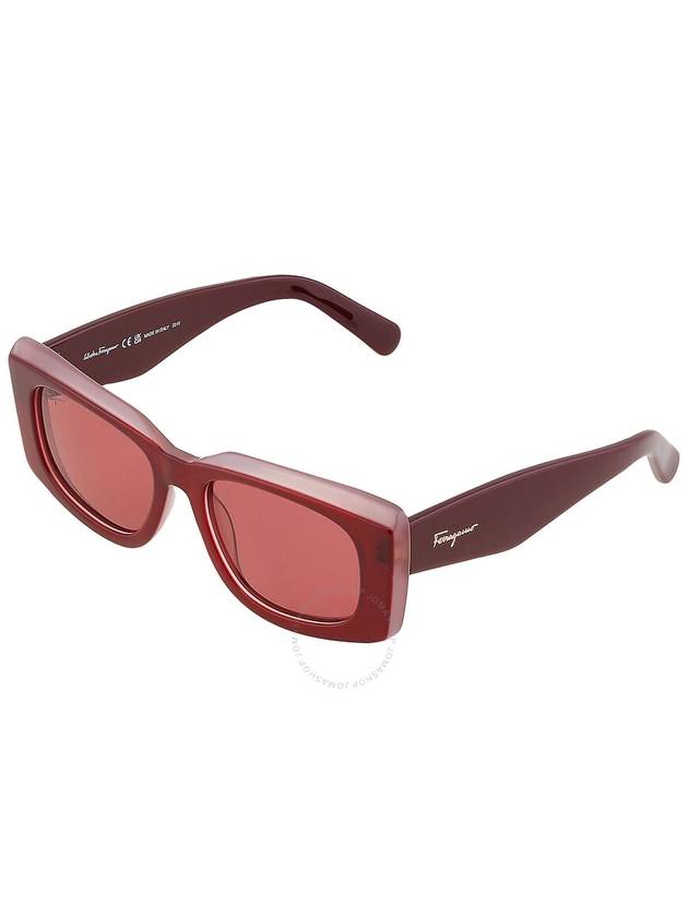 Salvatore Ferragamo Burgundy Rectangular Ladies Sunglasses SF1079S 614 54 - SALVATORE FERRAGAMO - BALAAN 3