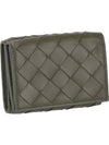 Intrecciato Continental Leather Half Wallet Grey - BOTTEGA VENETA - BALAAN 2