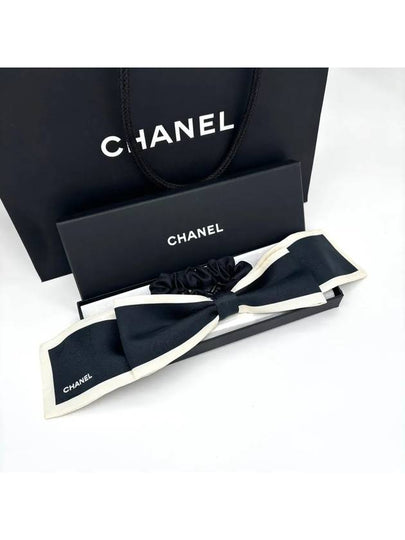 Hair Chouchou Ribbon Silk Scrunchie Black - CHANEL - BALAAN 2