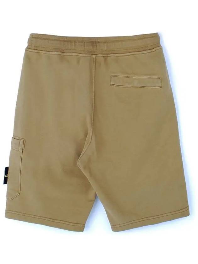 Wappen Patch Pocket Drawstring Shorts Dark Beige - STONE ISLAND - BALAAN 3