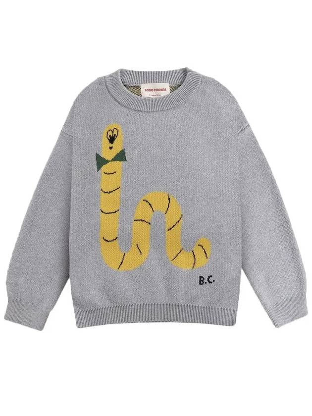 Kids Scholar Warm Crew Neck Knit 221AC057 905 - BOBO CHOSES - BALAAN 1