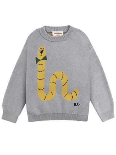 Kids Scholar Warm Crew Neck Knit 221AC057 905 - BOBO CHOSES - BALAAN 1