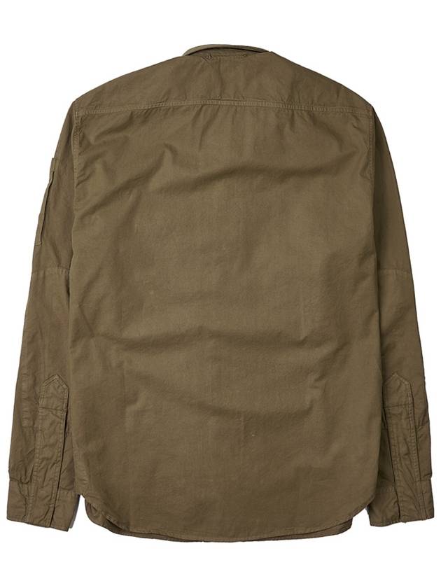 Gabardine Utility Long Sleeve Shirt Brown - CP COMPANY - BALAAN 3