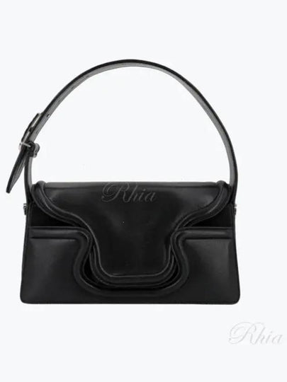 Sculpture Leather Shoulder Bag Black - VALENTINO - BALAAN 2