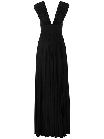 Red carpet lurex jersey dress with necklace - ELISABETTA FRANCHI - BALAAN 1