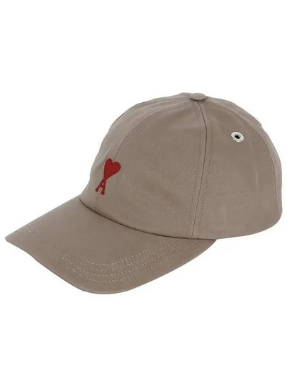 De Coeur Embroidered Logo Ball Cap Beige - AMI - BALAAN 2