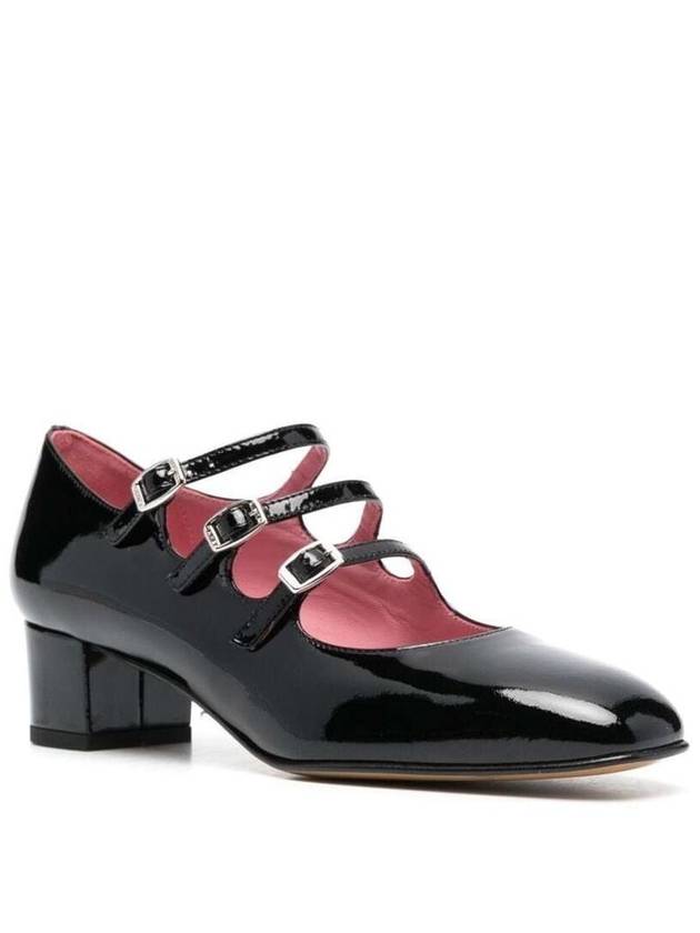 'Kina' Black Mary Janes With Straps And Block Heel In Patent Leather Woman - CAREL - BALAAN 2