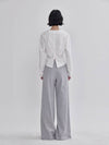 front open button detail pants gray - LIE - BALAAN 4