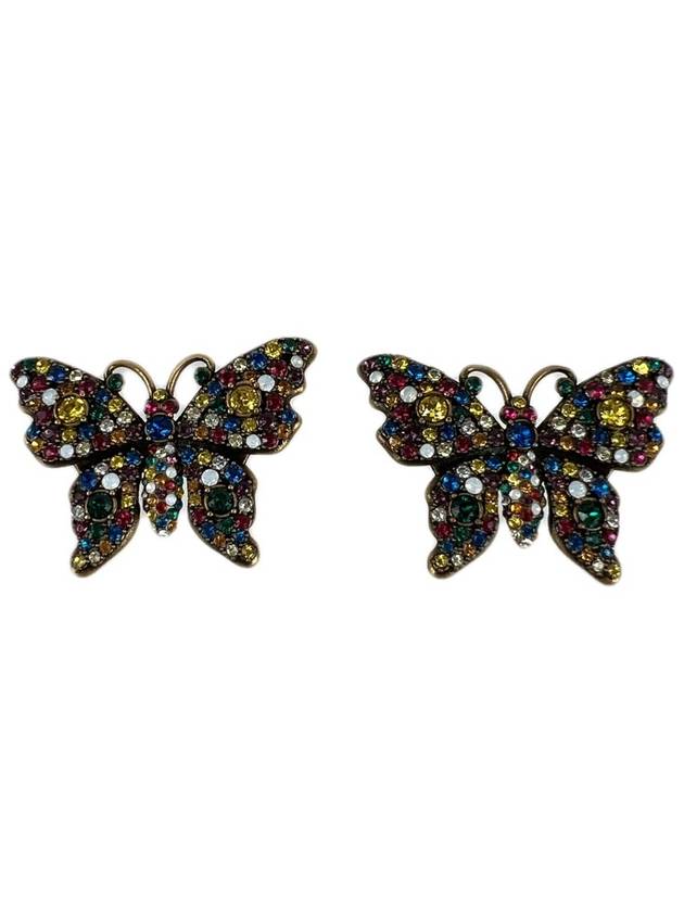 Crystal Stud Butterfly Earrings 503919 - GUCCI - BALAAN 4