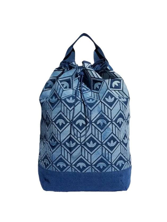 Monogram Denim Pouch Backpack Blue - ADIDAS - BALAAN 1