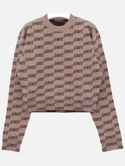 BB Icon Jacquard Knit Top Brown - BALENCIAGA - BALAAN 2