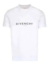 Men's Reverse Logo Round Slim Short Sleeve T-Shirt White - GIVENCHY - BALAAN 2