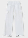 Tencel Cotton Pleates Wide Pants White - NOIRER FOR WOMEN - BALAAN 4