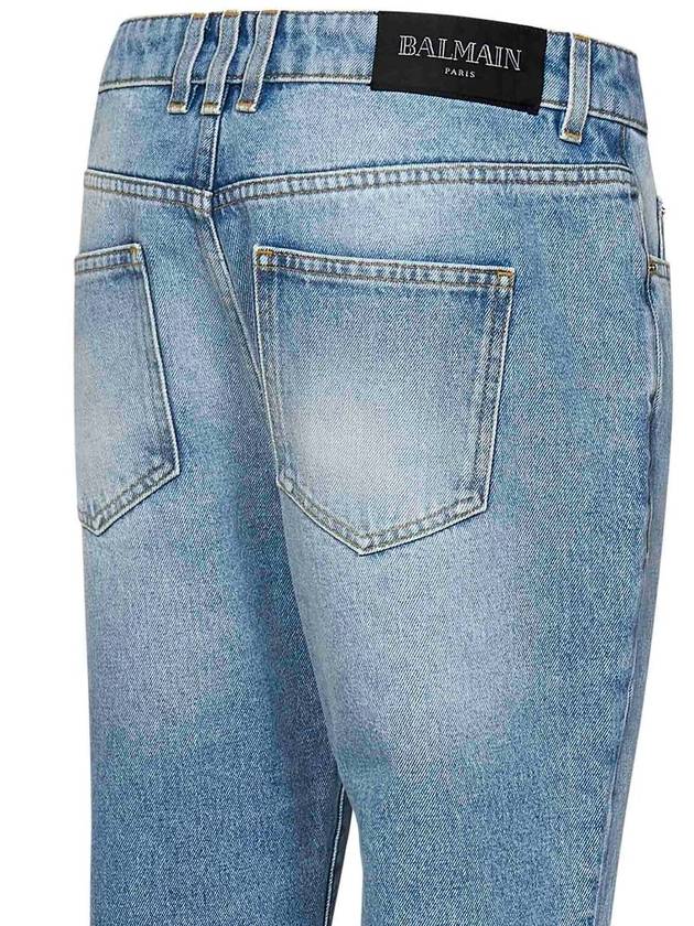 Balmain Light Blue Cotton Jeans - BALMAIN - BALAAN 5