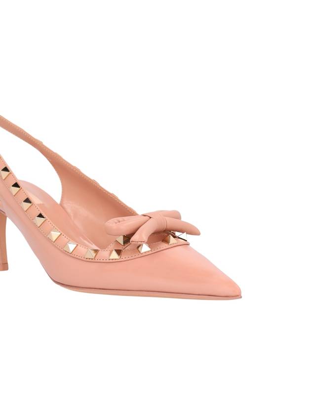 Rockstud bow slingback heel pink - VALENTINO - BALAAN 5