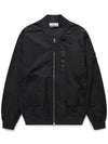 Men's Cupro Cotton Twill TC Bomber Jacket Black - STONE ISLAND - BALAAN 1