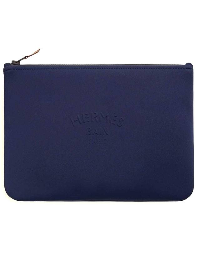 Neobain Large Clutch Bag Blue Marine - HERMES - BALAAN 1