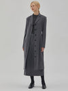 RYUL+WAI: Tailored Wool Long Dress Gray - RYUL+WAI: - BALAAN 4
