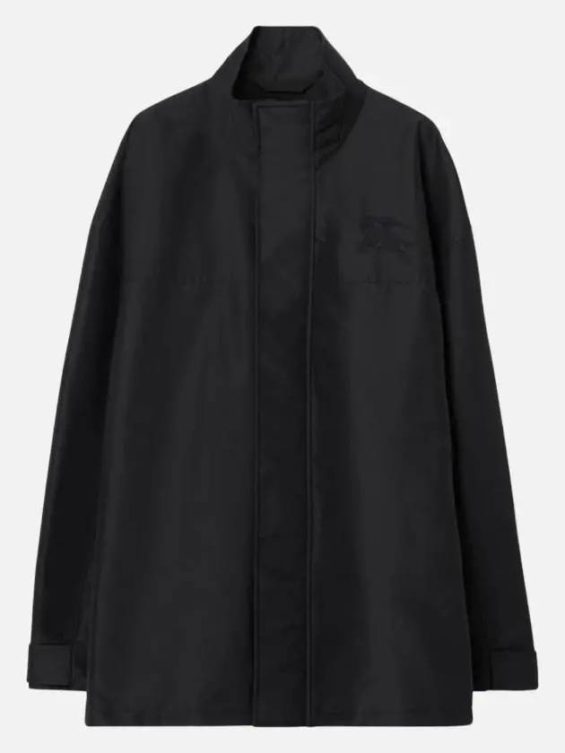 Men's EKD Applique Nylon Zip Up Jacket Black - BURBERRY - BALAAN 4