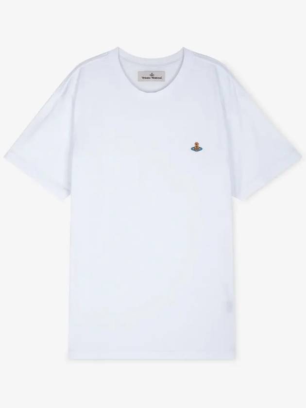 ORB Logo Cotton Short Sleeve T-Shirt White - VIVIENNE WESTWOOD - BALAAN 3