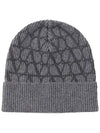 Valentino Garavani Monogram Beanie 5Y2HB02H MZNMJG - VALENTINO - BALAAN 1