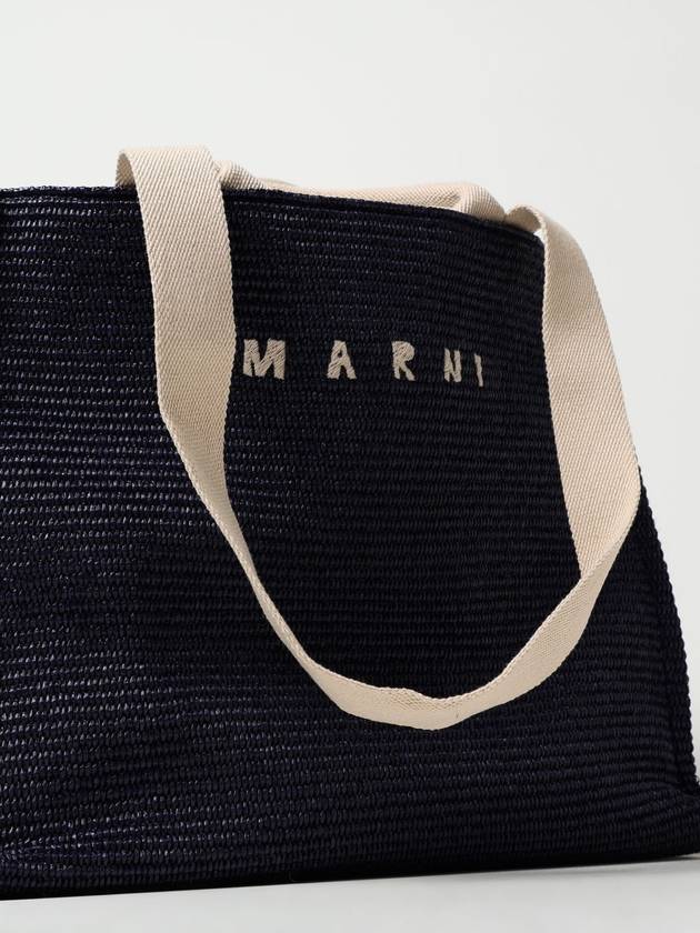 Borsa Marni in rafia intrecciata con logo ricamato - MARNI - BALAAN 4