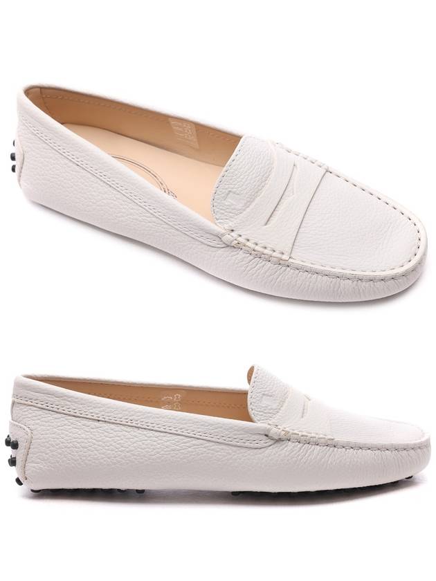 Women's Gommino Leather Driving Shoes White - TOD'S - BALAAN 3