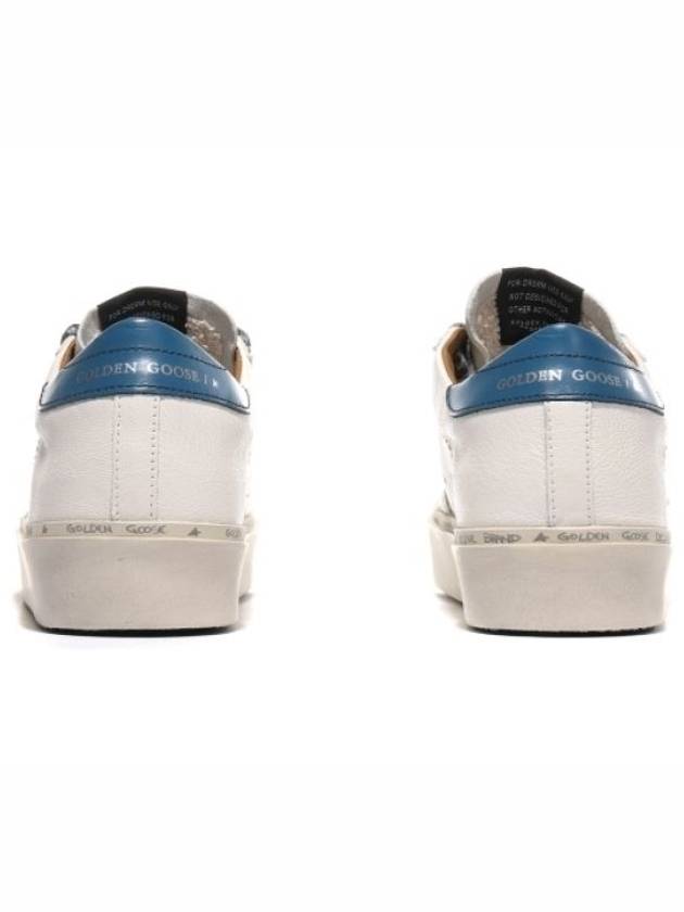 Women's Hi Star Blue Tab Nappa Leather Low Top Sneakers White - GOLDEN GOOSE - BALAAN 5