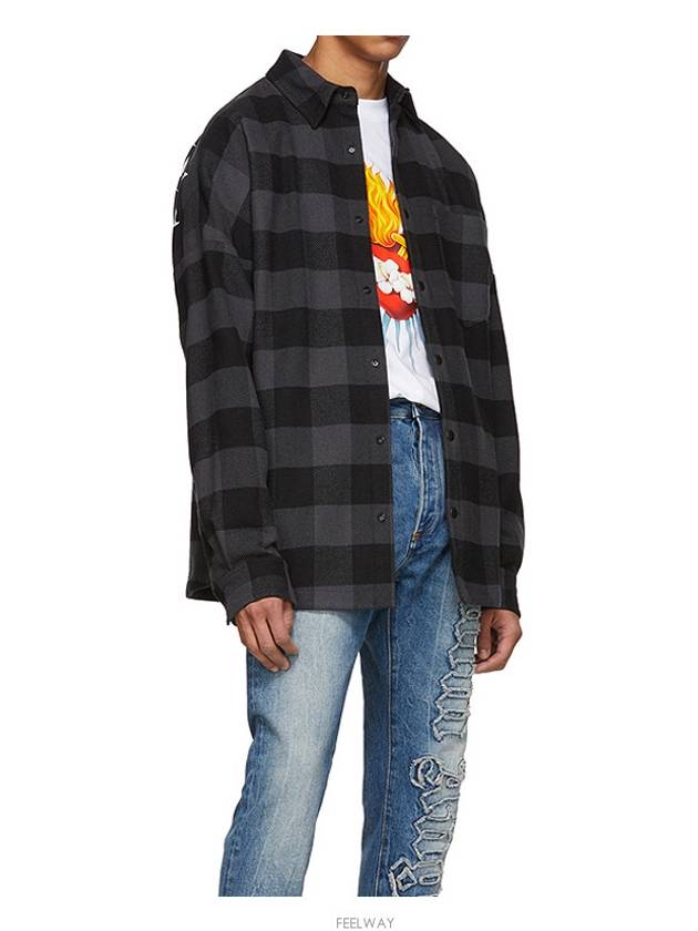 Men s Flannel Overshirt PMGA024S20749023 0901 - PALM ANGELS - BALAAN 5