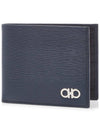 Gancini Half Wallet Deep Ocean - SALVATORE FERRAGAMO - BALAAN 2