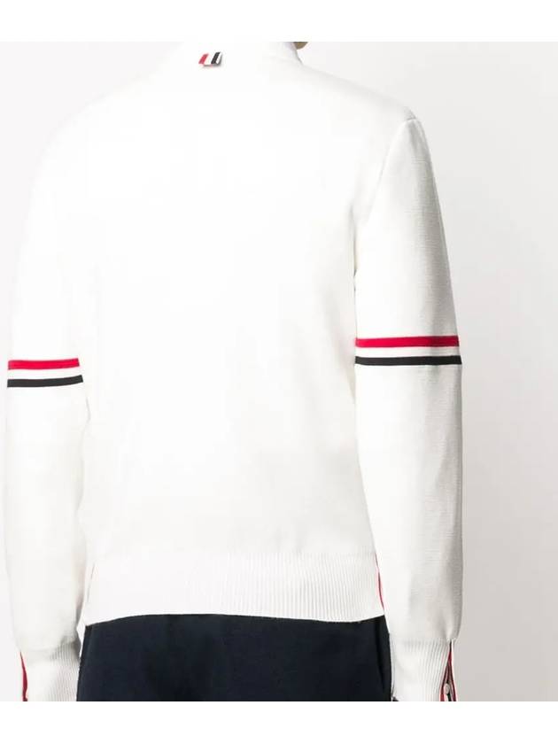 Men's Milan Stitch Armband Crew Neck Knit Top White - THOM BROWNE - BALAAN 4