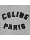 Paris Print Cotton Fleece Hoodie Grey Melange - CELINE - BALAAN 5