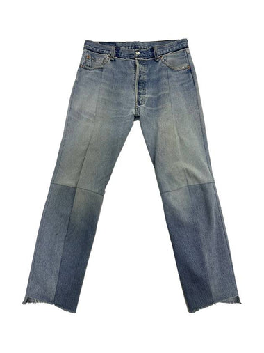 M Men s Cut Off Asymmetric Rework Symmetry Denim Pants Jeans - VETEMENTS - BALAAN 1