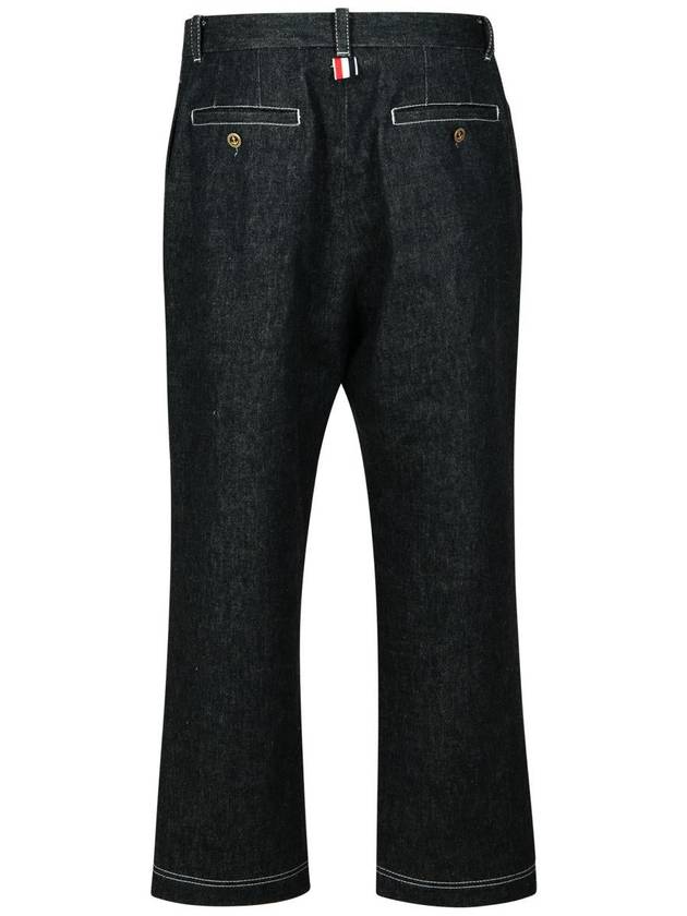 Thom Browne Black Cotton Trousers - THOM BROWNE - BALAAN 3