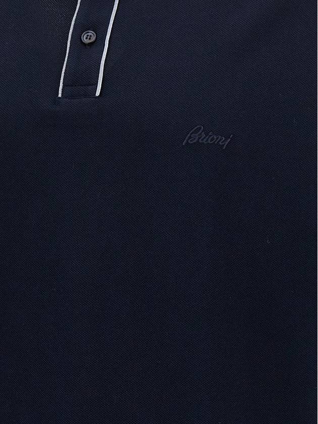 Brioni Logo Embroidery Polo Shirt - BRIONI - BALAAN 4