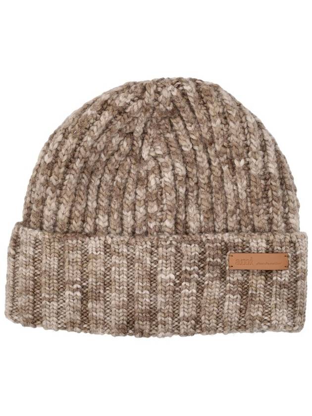 AMI Paris Ribbed Knit Beanie - AMI - BALAAN 3