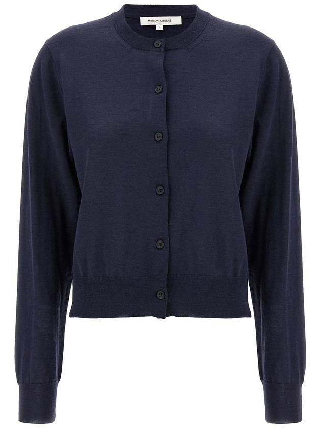 Baby Fox Patch Regular Cardigan Blue - MAISON KITSUNE - BALAAN 2