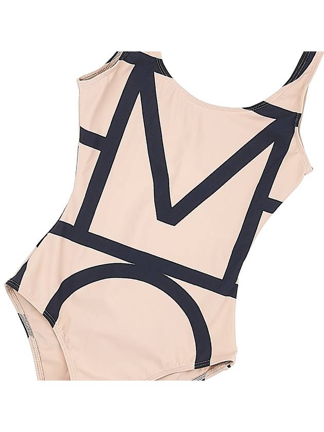 Monogram One-Piece Swimsuit Beige - TOTEME - BALAAN 6