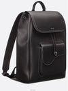 Saddle Grained Calfskin Backpack Black - DIOR - BALAAN 4