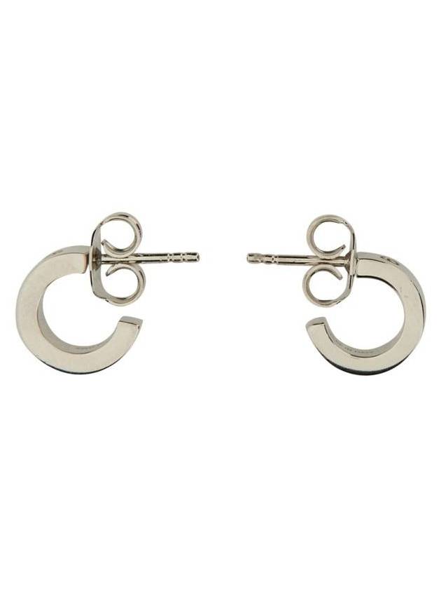 MM6 engraved logo hoop earrings SM7VG0057SV0310 - MAISON MARGIELA - BALAAN 4