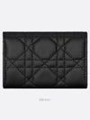 XS Lady Cannage Lambskin Half Wallet Black - DIOR - BALAAN 5