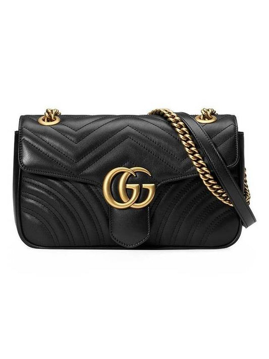 GG Marmont Matelasse Small Shoulder Bag Black - GUCCI - BALAAN 1