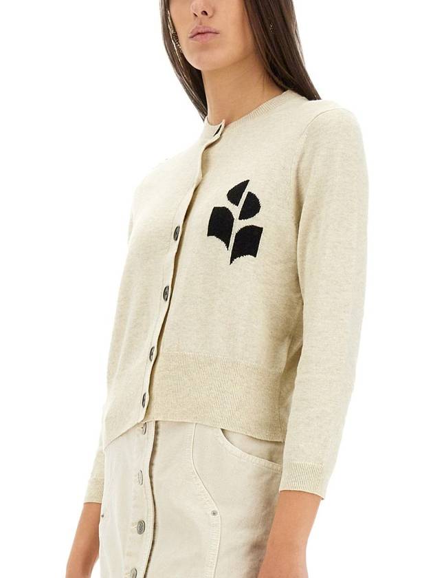 Newton Cotton Cardigan Light Grey - ISABEL MARANT ETOILE - BALAAN 5