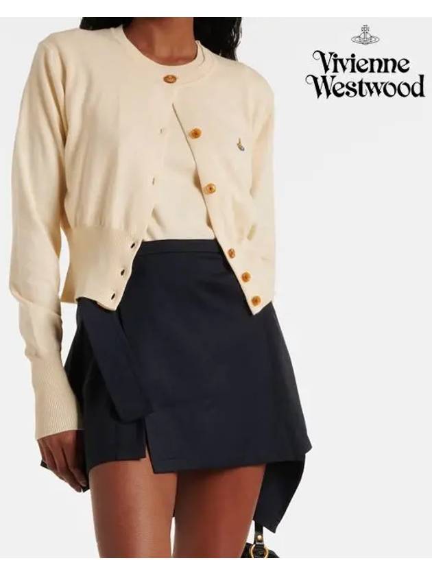 Bea Crop Cardigan Off White - VIVIENNE WESTWOOD - BALAAN 3