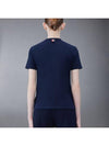 Festive Jersey Button Hector Short Sleeve T Shirt Navy - THOM BROWNE - BALAAN 4